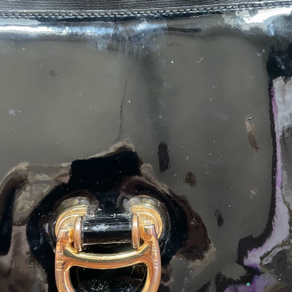 ❤️Ralph Lauren - Discontinued Crossbody Bag Black with Golden Metallic D… - Picture 10 of 17